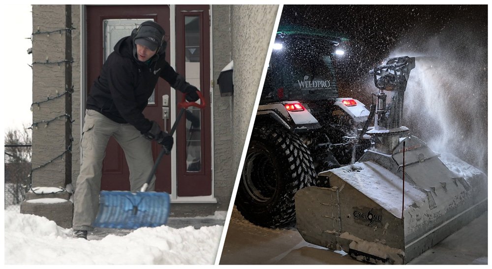 Standard residential snow removal service in Regina